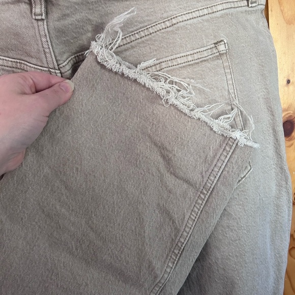 Abercrombie & Fitch The 90sUltra High Rise Straight Leg Jeans Size 35 / 20 short - Picture 5 of 7